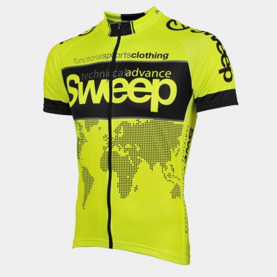 SWEEP CYKLISTICKÝ DRES CLASIC CYKLO-D031 ŽLUTÝ FLUO