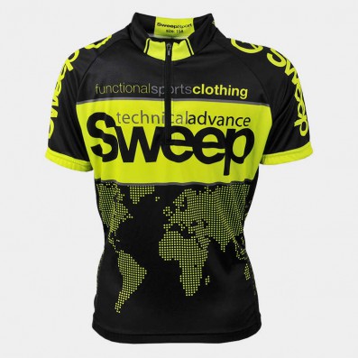 SWEEP CYKLISTICKÝ DRES DĚTSKÝ CYKLO-D014A ČERNO/ŽLUTÝ FLUO