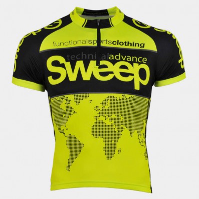 SWEEP CYKLISTICKÝ DRES DĚTSKÝ CYKLO-D014A ŽLUTÝ FLUO