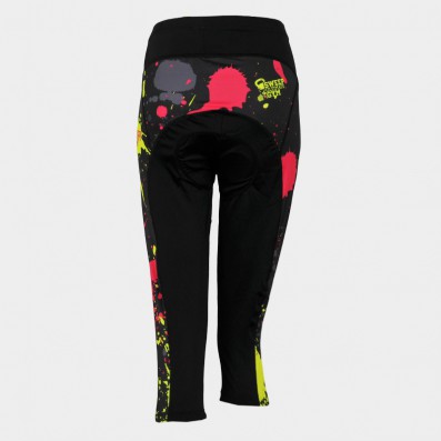 SWEEP DÁMSKÉ CYKLISTICKÉ KALHOTY 3/4 CYKLO-K022 ČERNO/BAREVNÉ