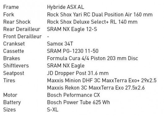 GHOST Hybride ASX 6.7+ Rock Grey / Black