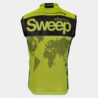 CYKLISTICKÁ VESTA SWEEP NOWIND CYKLO-V004 ŽLUTÁ FLUO/ČERNÁ