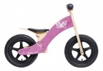 Odrážedlo Rebel Kidz Wood Air drevo, 12", motýli pink