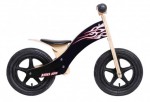 Odrážedlo Rebel Kidz Wood Air drevo, 12", plameny cerná