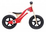 Odrážedlo Rebel Kidz Wood Air drevo, 12", Retro Racer cervená/bílá