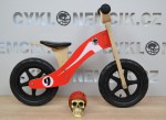 Odrážedlo Rebel Kidz Wood Air drevo, 12", Retro Racer cervená/bílá