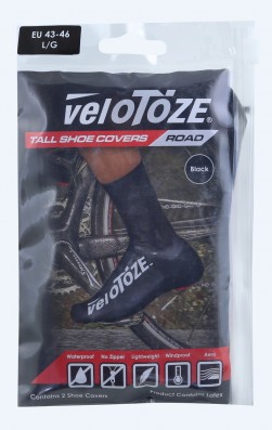 Návleky treter VELOTOZE ROAD latex vysoké,černé