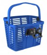 Košík plastový na řídítka KLICK FIX, modrý