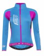 Bunda FORCE X80 tenký softshell, LADY, modrá-růžová