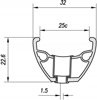 Ráfek MACH1 27,5" Mad disc 32děr/2nýt černý