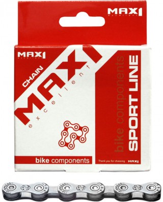 Řetěz MAX1 E-bike 10 speed, 116L, šedý, se spojkou