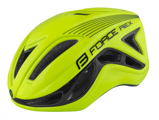 Přilba FORCE REX, fluo-černá, L-XL