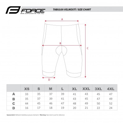 Kraťasy FORCE B21 EASY do pasu s vložkou,černé