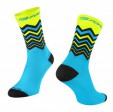 Ponožky FORCE WAVE, fluo-modré L-XL/42-46